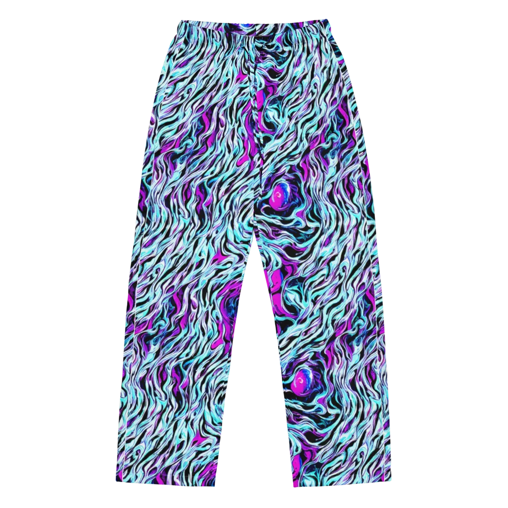 Cyber Zebra on Women's Pajama Pants — Front