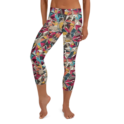 Mosaic Voltage on a Capri Leggings