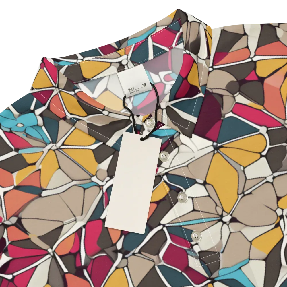 Mosaic Voltage on Men's Slim Fit Polo Shirt — Product details