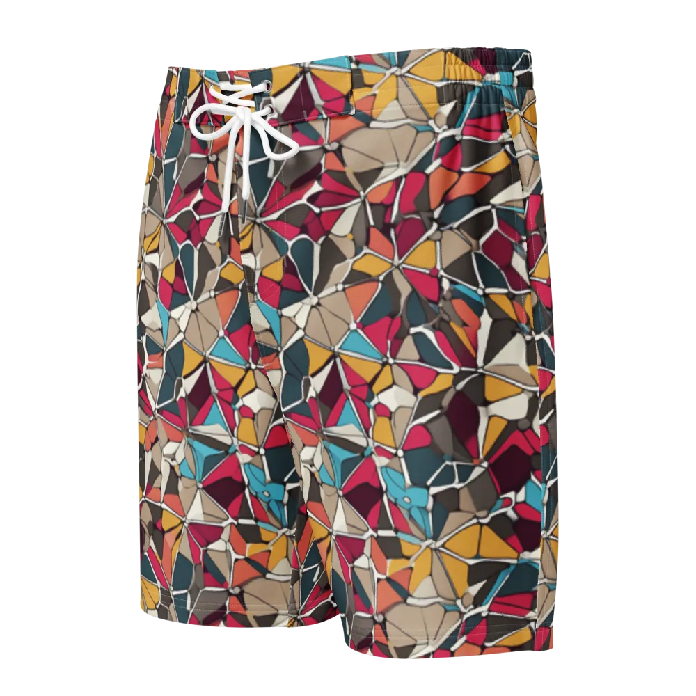 Mosaic Voltage on Men's Board Shorts — Front