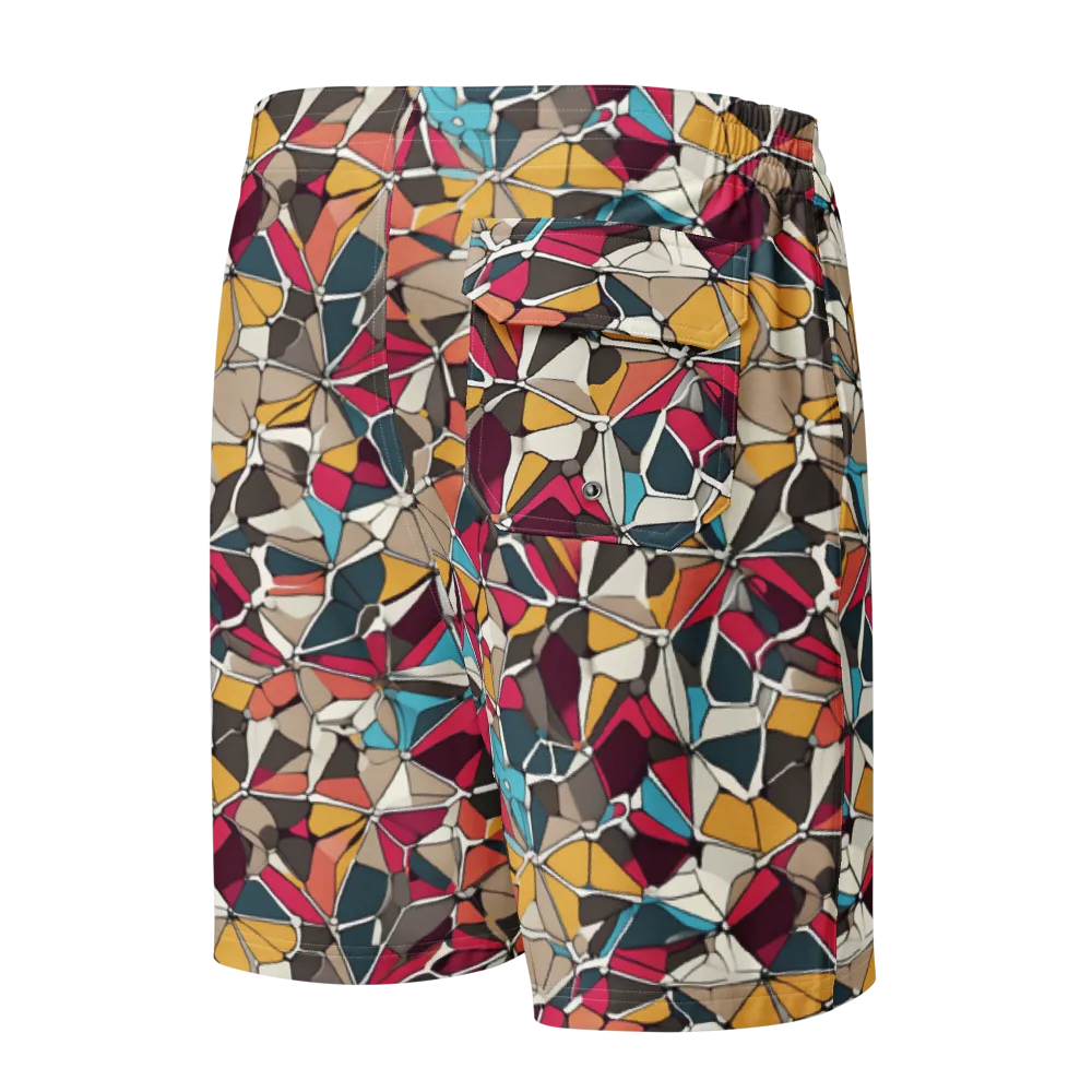 Mosaic Voltage on Men's Board Shorts — Back
