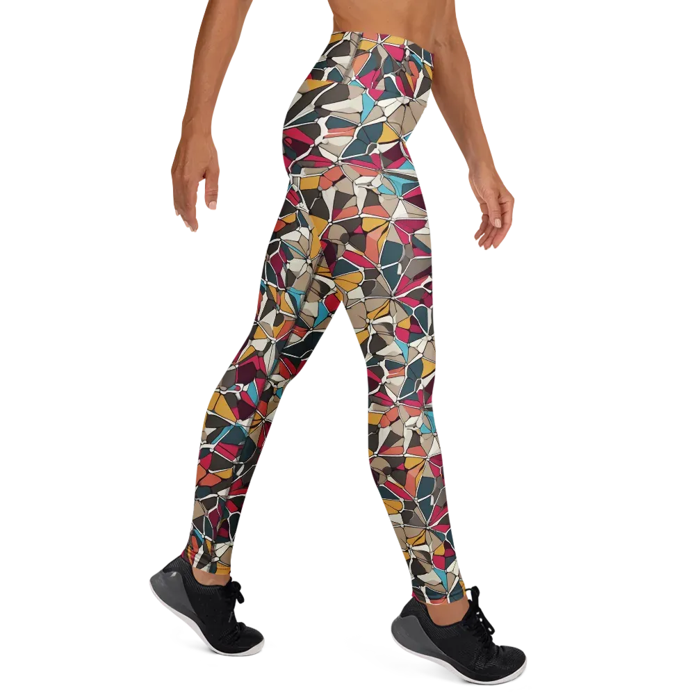 Mosaic Voltage on Yoga Leggings — Right