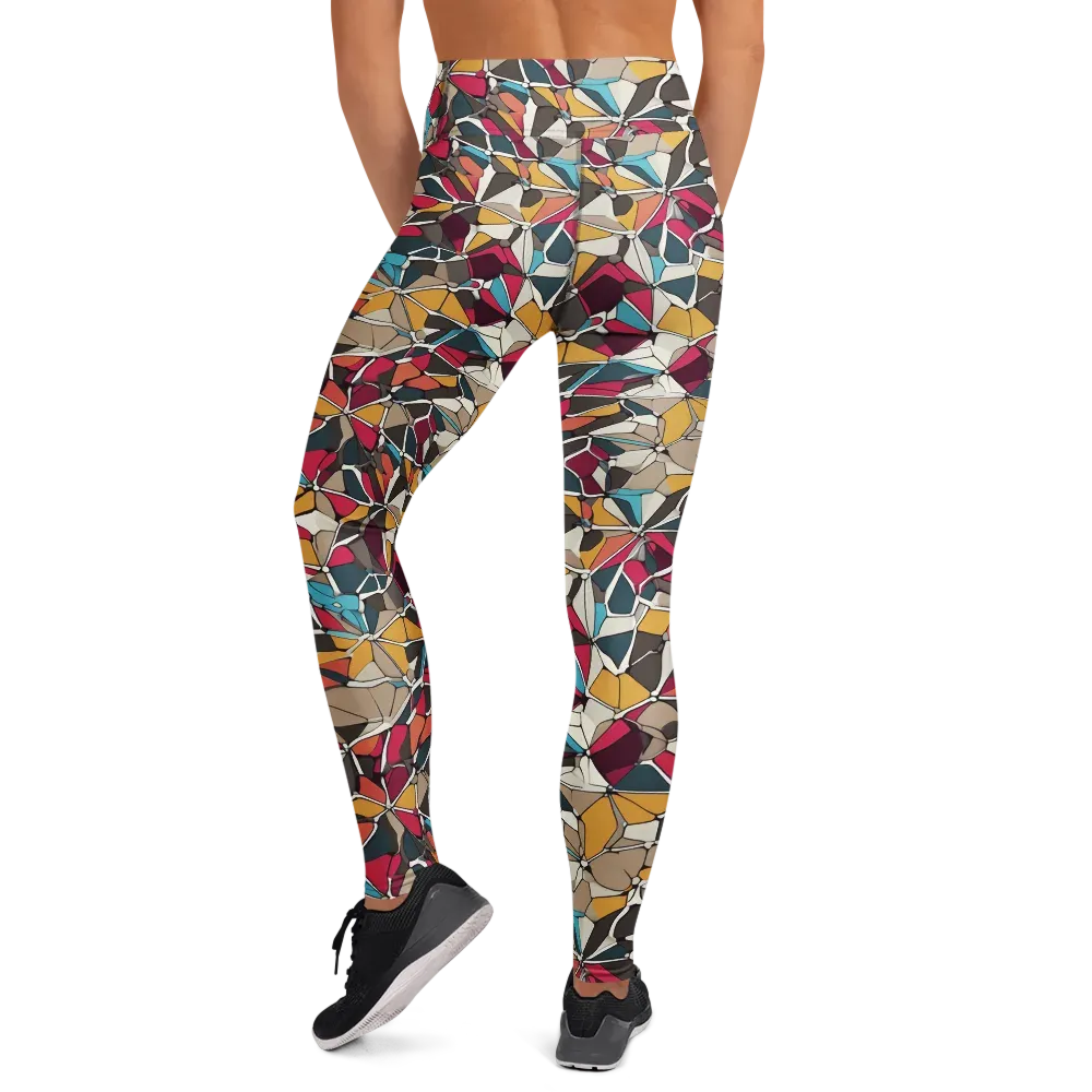 Mosaic Voltage on Yoga Leggings — Back