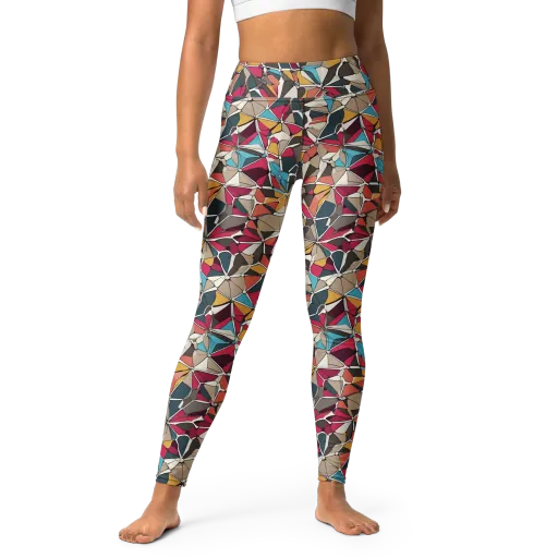 Mosaic Voltage on a Yoga Leggings