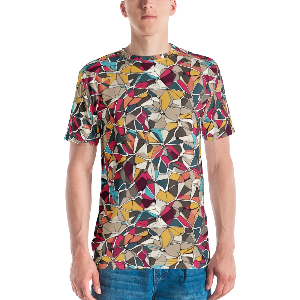 Mosaic Voltage on Men's Crew Neck T-Shirt — Front