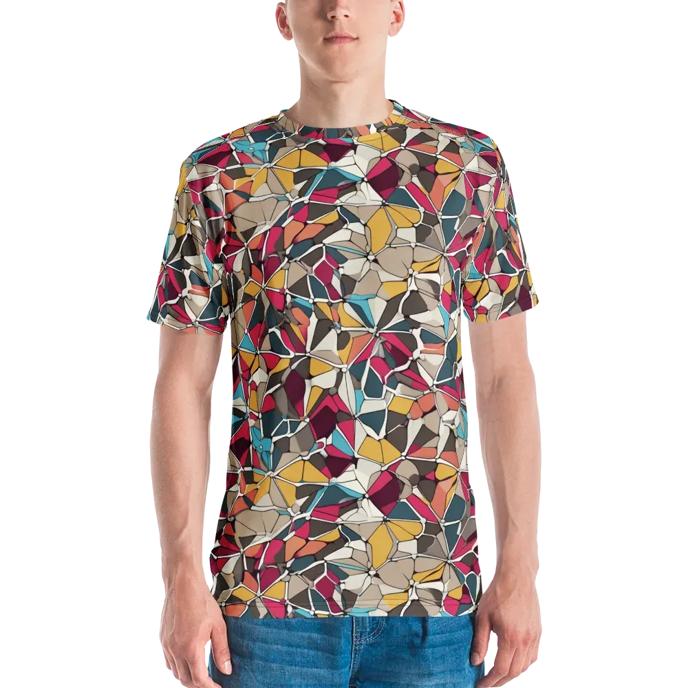 Mosaic Voltage on Men's Crew Neck T-Shirt — Front