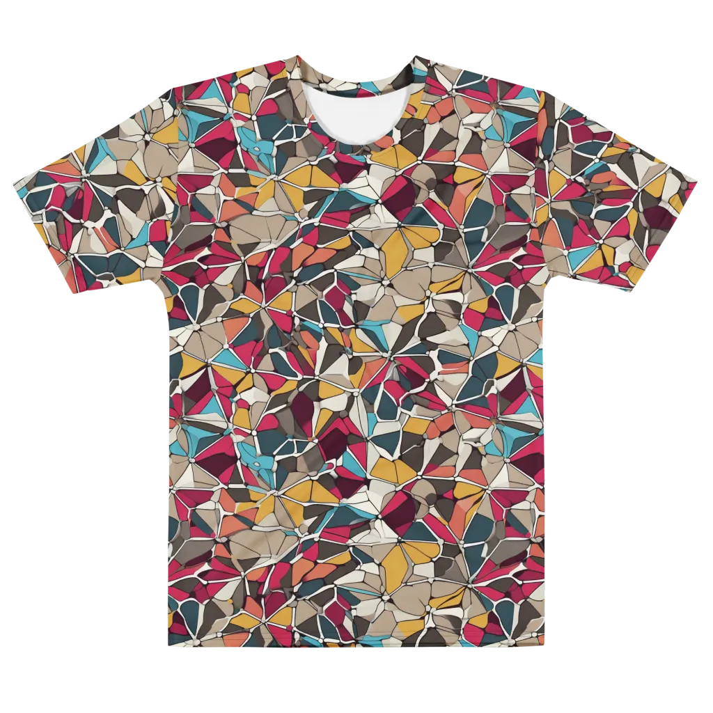 Mosaic Voltage on Men's Crew Neck T-Shirt — Front