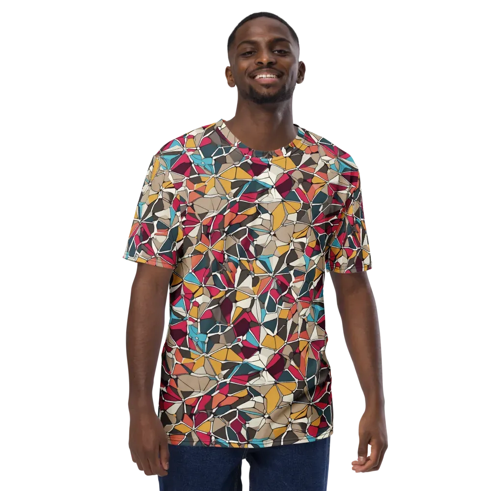Mosaic Voltage on Men's Crew Neck T-Shirt — Front