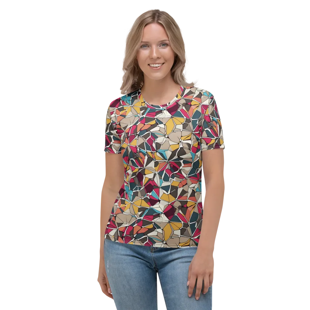 Mosaic Voltage on Women's Crew Neck T-Shirt — Front
