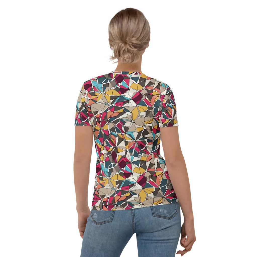 Mosaic Voltage on Women's Crew Neck T-Shirt — Back
