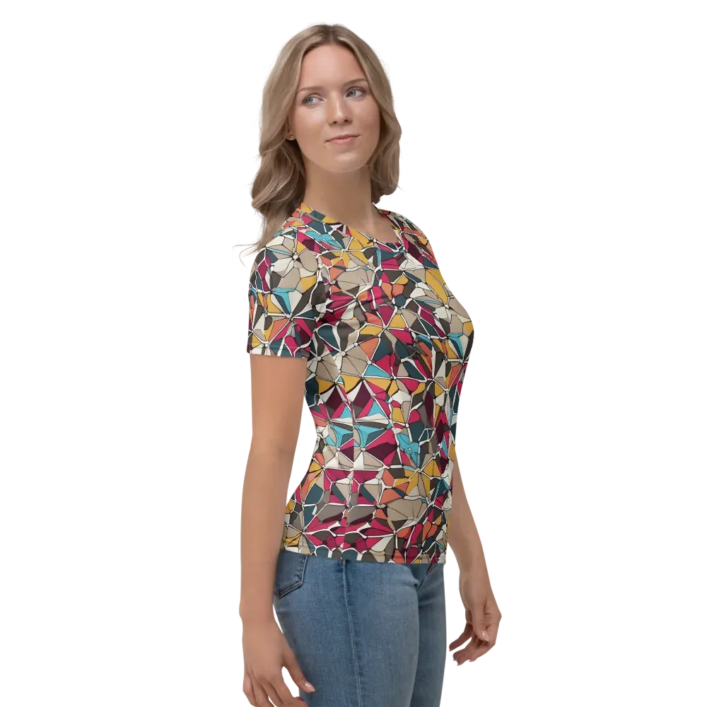Mosaic Voltage on Women's Crew Neck T-Shirt — Right
