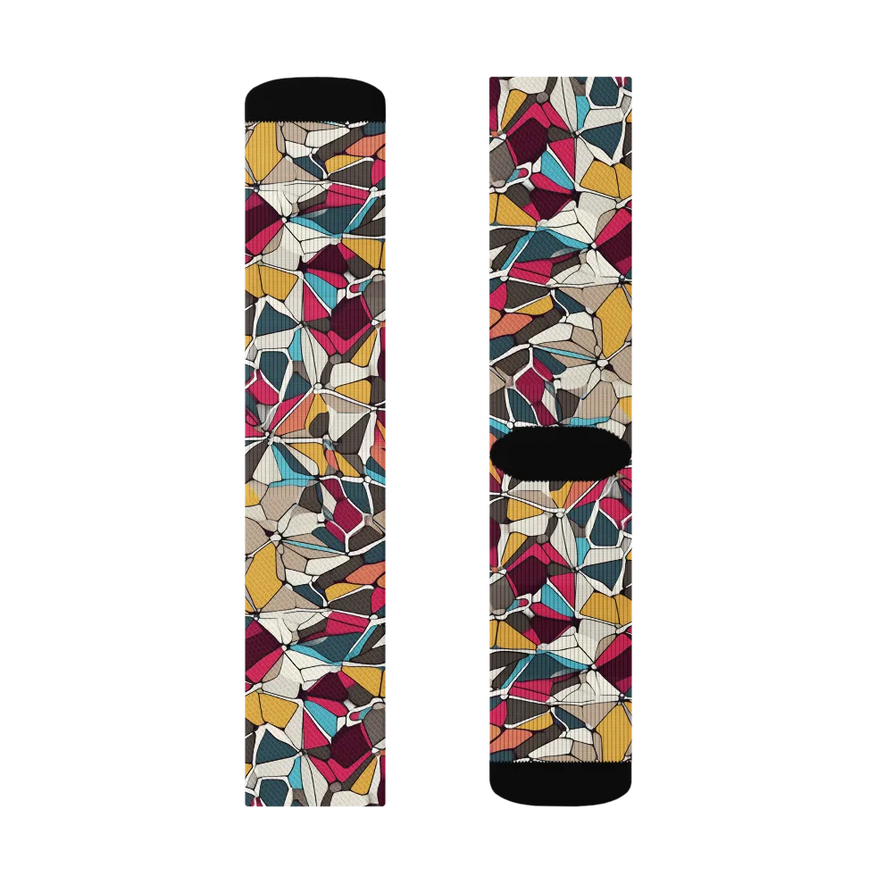 Mosaic Voltage on Socks — Left Sock