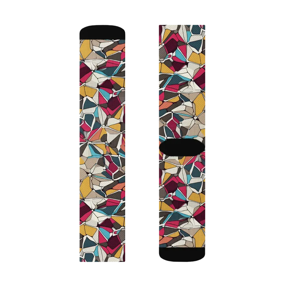 Mosaic Voltage on Socks — Right Sock