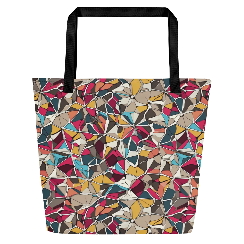 Mosaic Voltage on Large Tote Bag W/ Pocket — Front