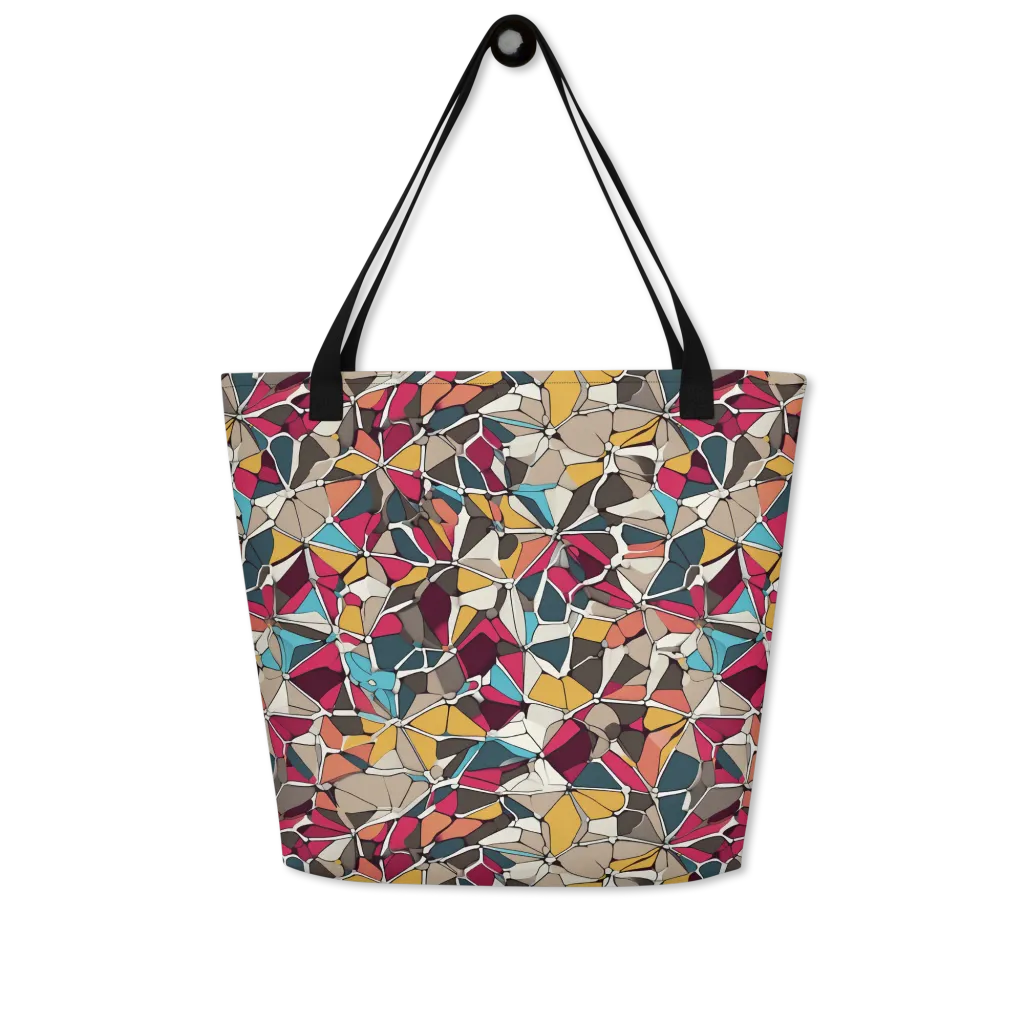 Mosaic Voltage on Large Tote Bag W/ Pocket — Front