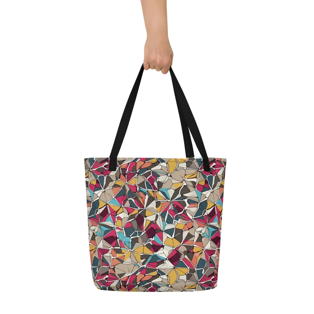 Mosaic Voltage on Large Tote Bag W/ Pocket — Front