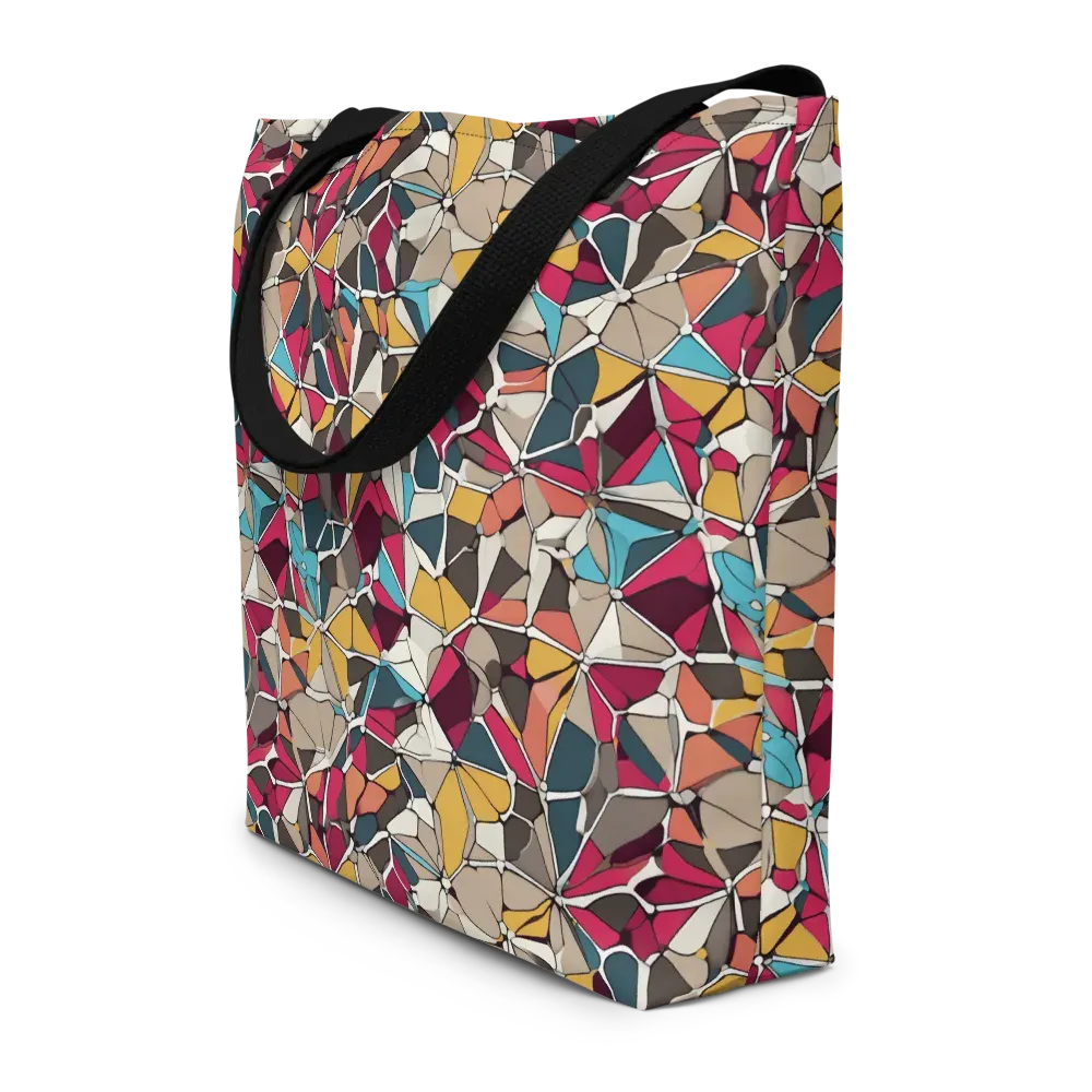 Mosaic Voltage on Large Tote Bag W/ Pocket — Front