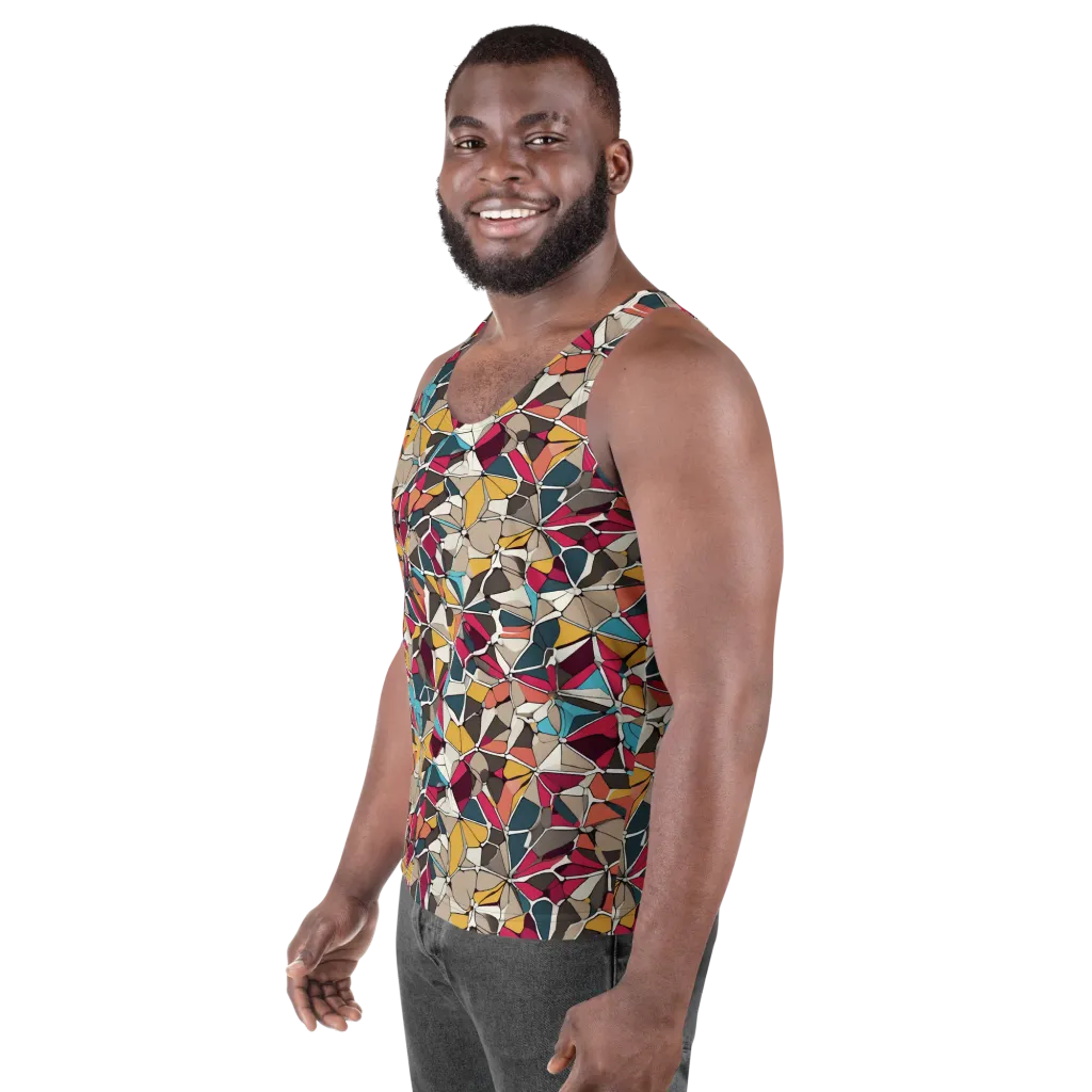 Mosaic Voltage on Men's Tank Top — Left Front