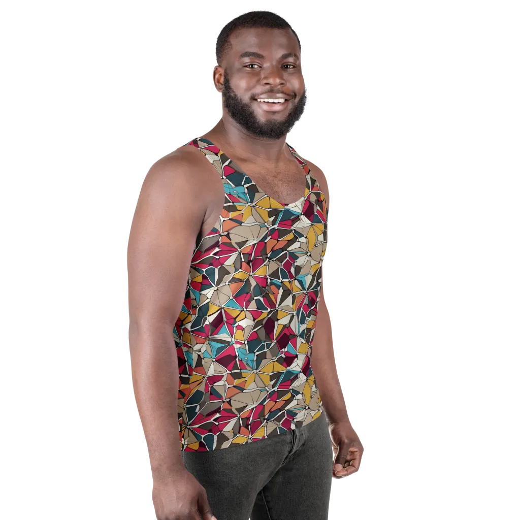 Mosaic Voltage on Men's Tank Top — Right Front