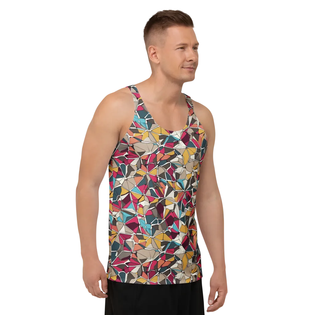 Mosaic Voltage on Men's Tank Top — Right Front