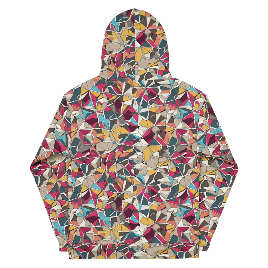 Mosaic Voltage on Cotton Hoodie — Back