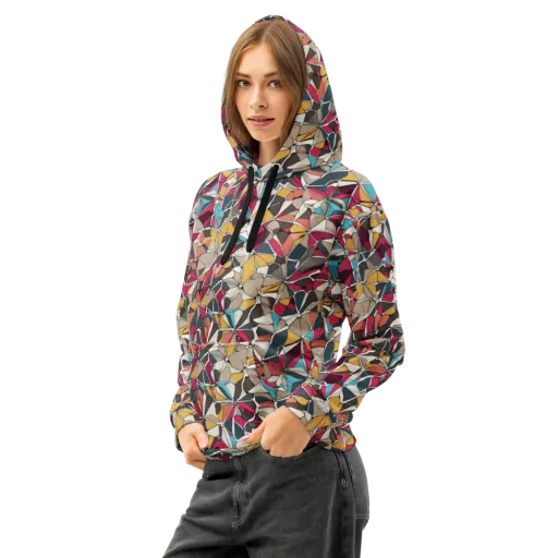 Mosaic Voltage on a Cotton Hoodie