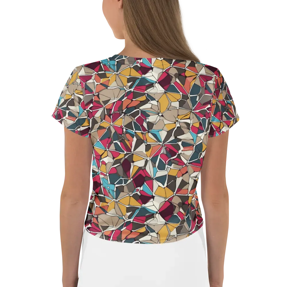 Mosaic Voltage on Crop Tee — Back