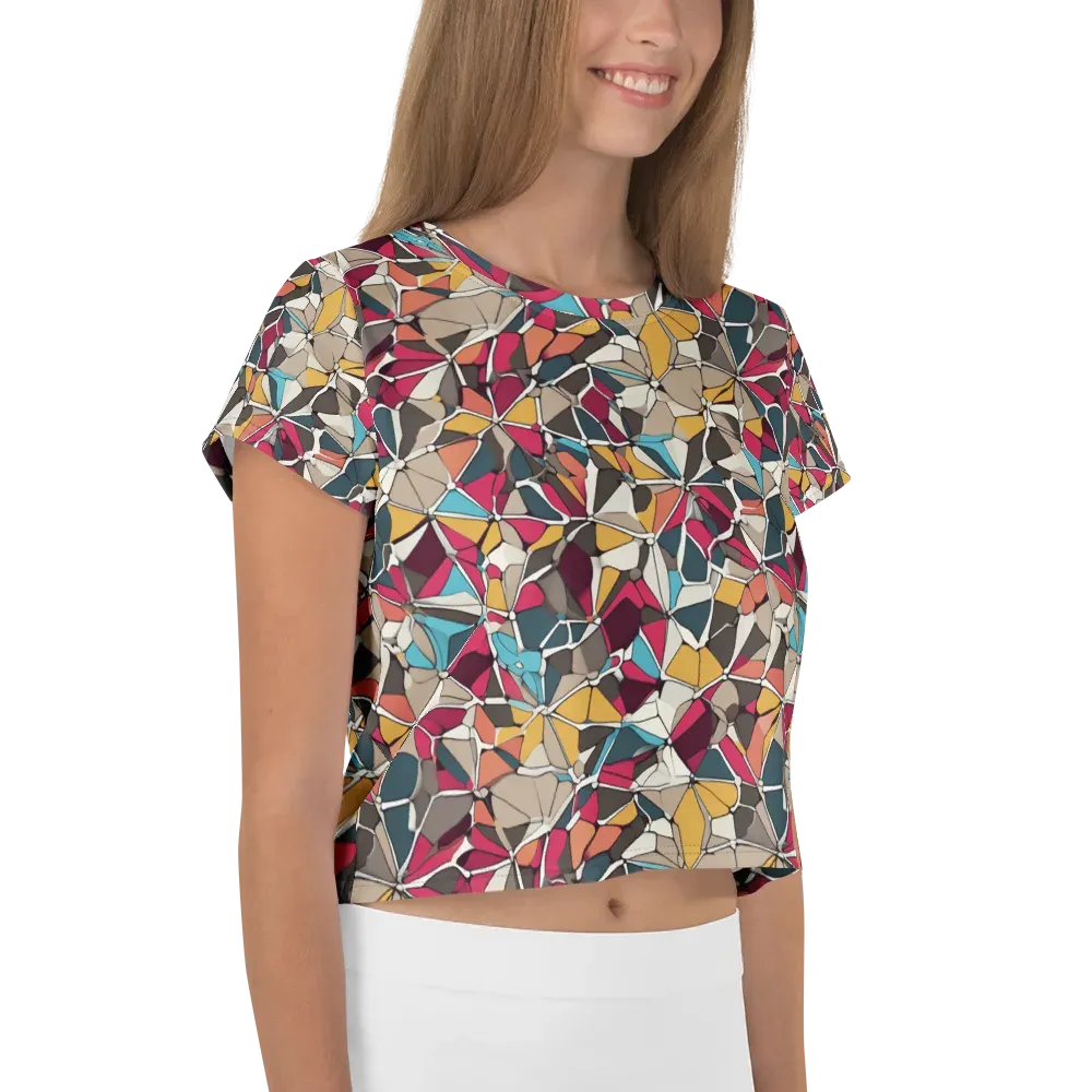 Mosaic Voltage on Crop Tee — Right