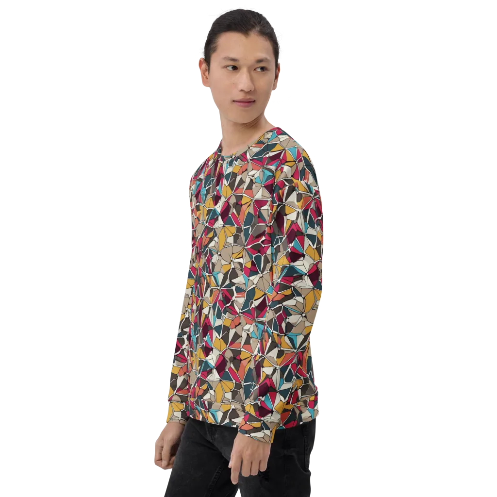 Mosaic Voltage on Sweatshirt — Left Front