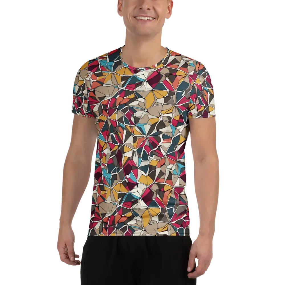 Mosaic Voltage on Men's Athletic T-Shirt — Front