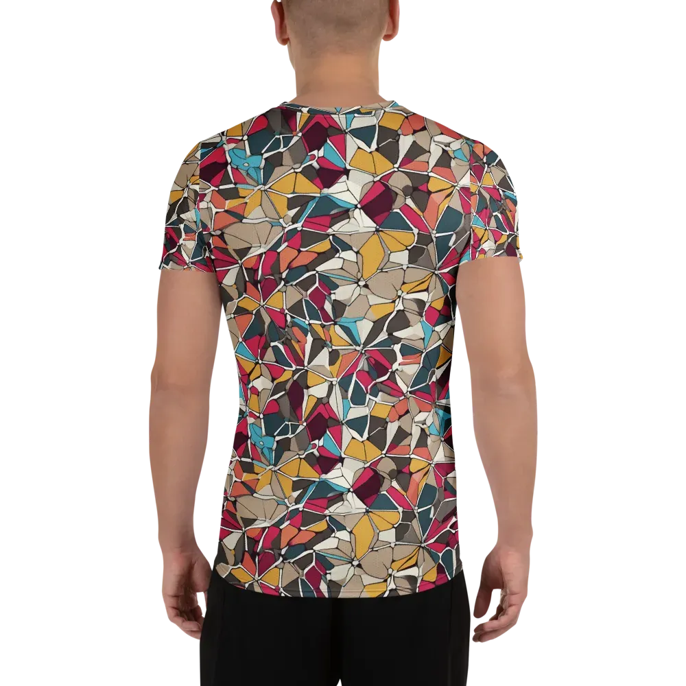 Mosaic Voltage on Men's Athletic T-Shirt — Back