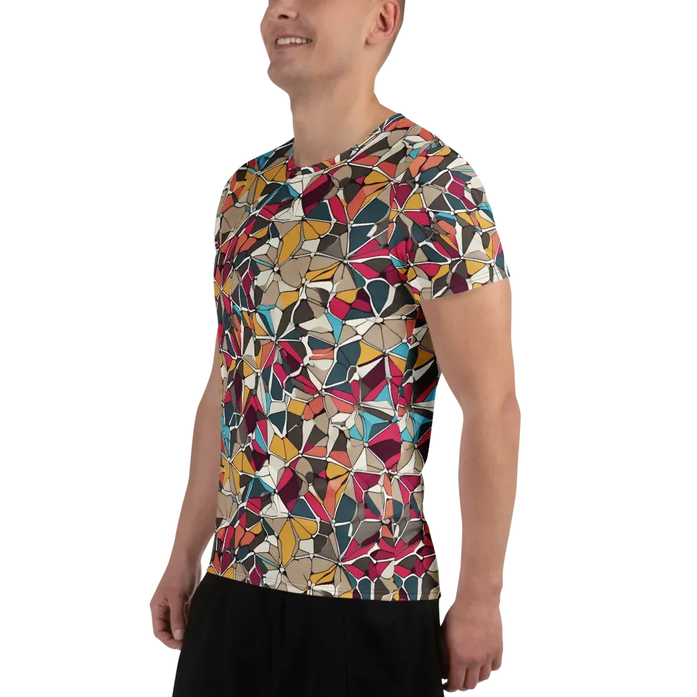 Mosaic Voltage on Men's Athletic T-Shirt — Left