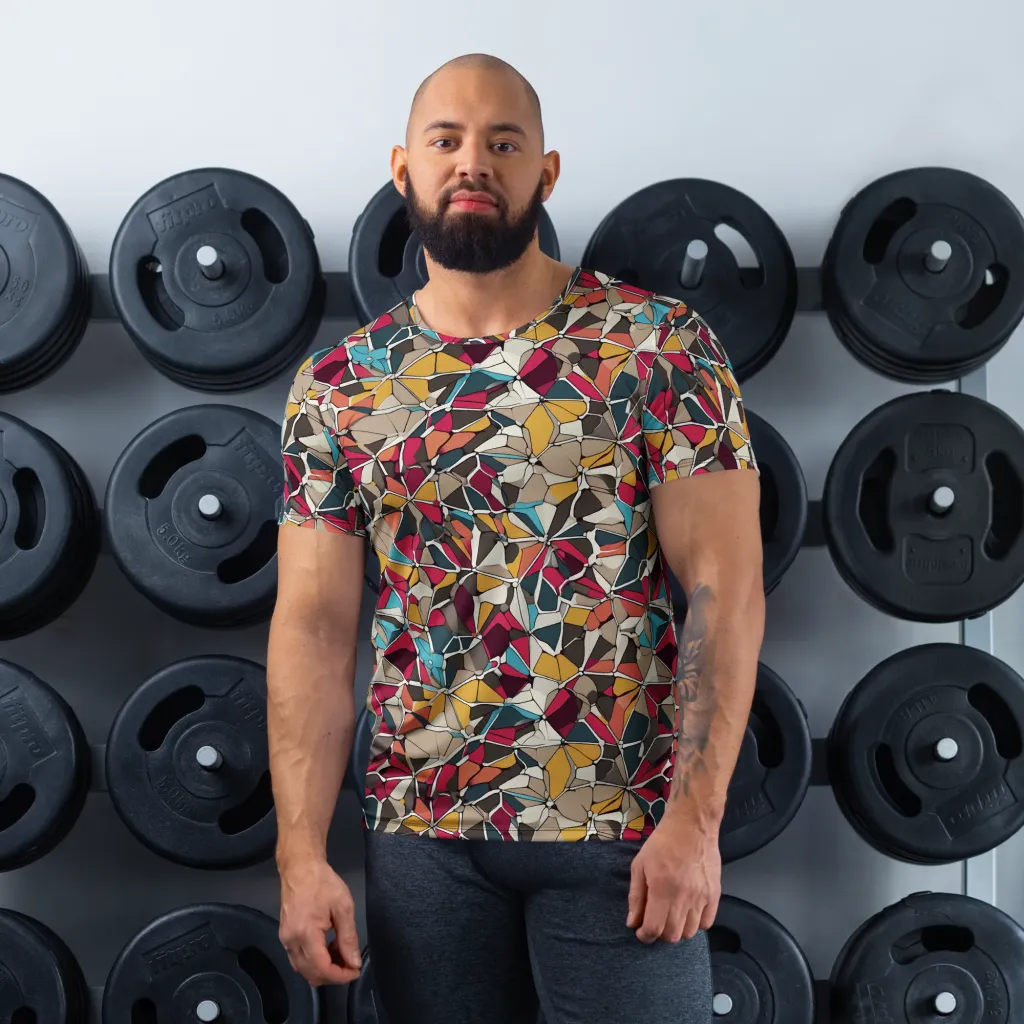 Mosaic Voltage on Men's Athletic T-Shirt — Front