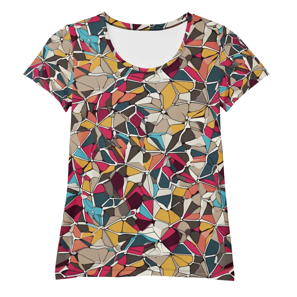 Mosaic Voltage on Women's Athletic T-Shirt — Front