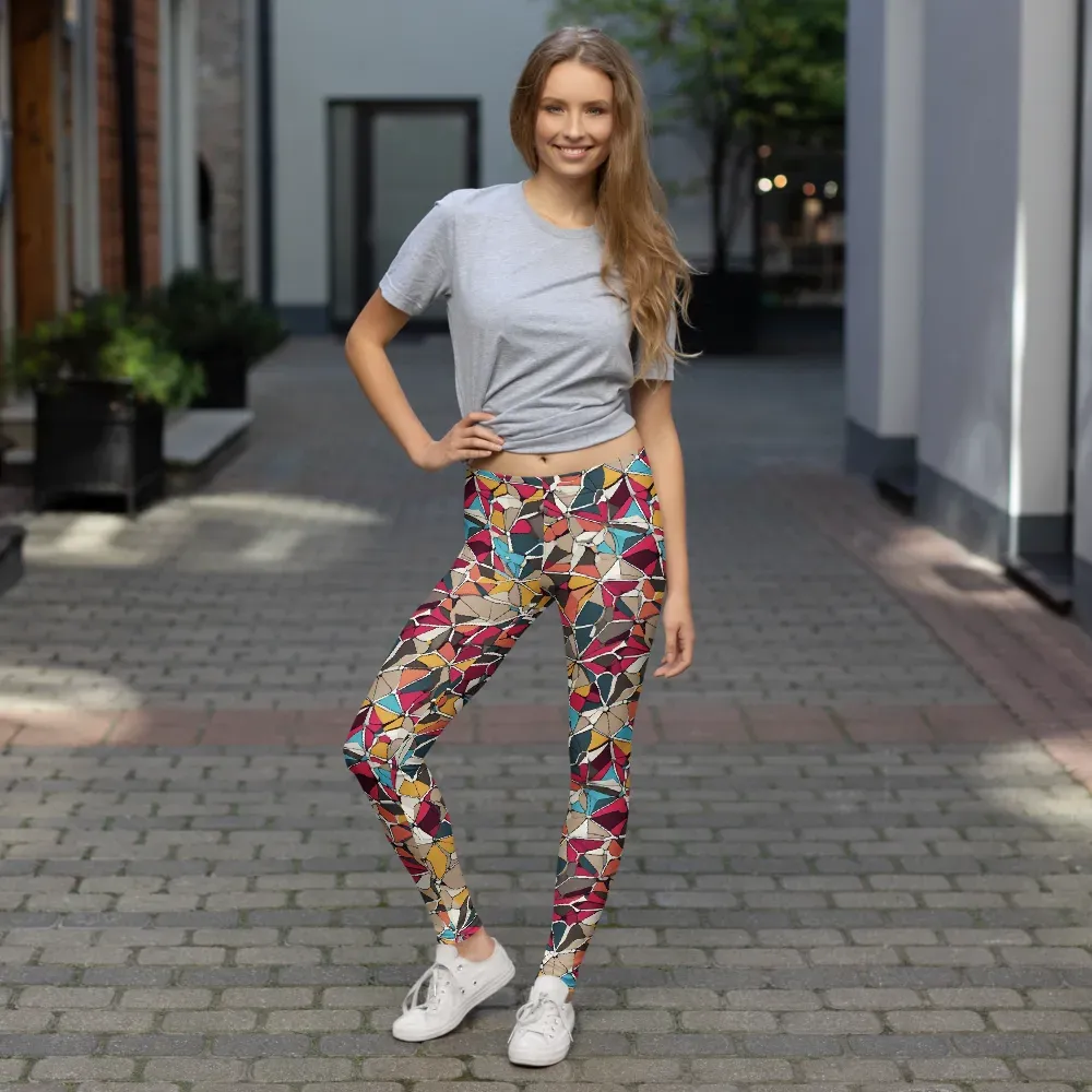 Mosaic Voltage on Leggings — Front