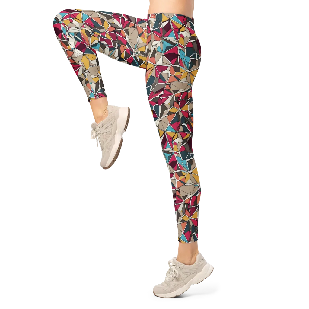 Mosaic Voltage on Leggings — Left
