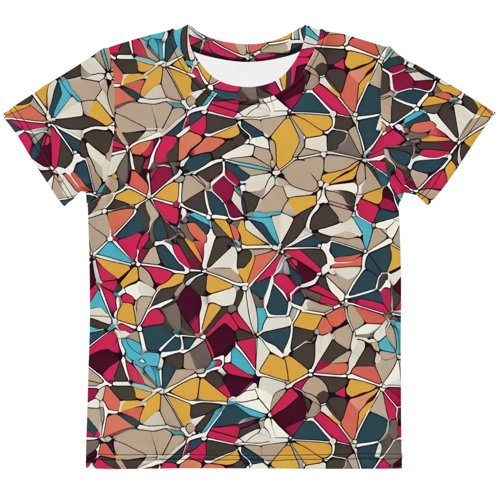 Mosaic Voltage on Kids Crew Neck T-Shirt — Front
