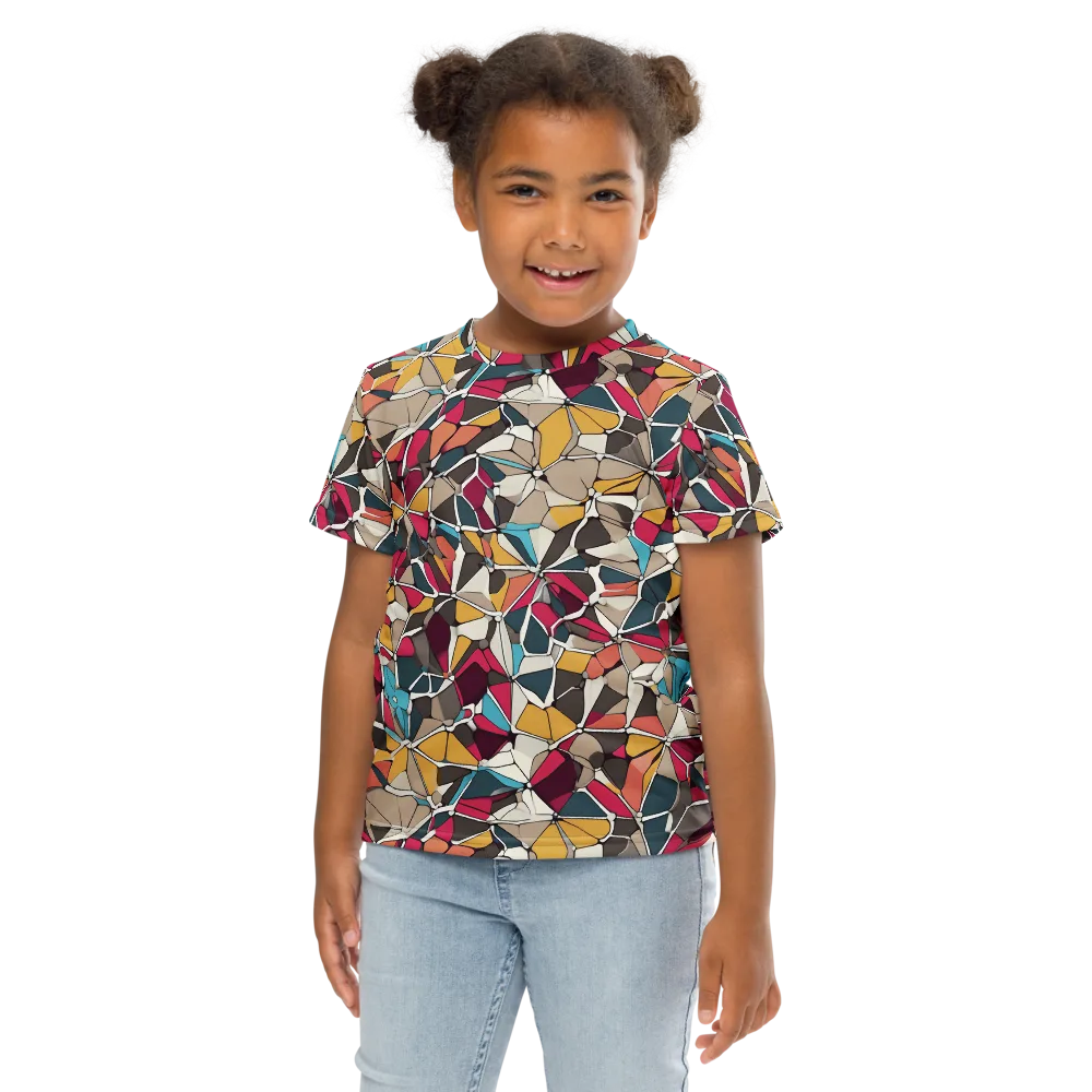 Mosaic Voltage on Kids Crew Neck T-Shirt — Front
