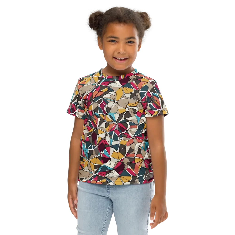 Mosaic Voltage on Kids Crew Neck T-Shirt — Front