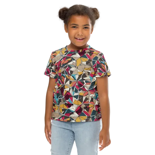 Mosaic Voltage on a Kids Crew Neck T-Shirt