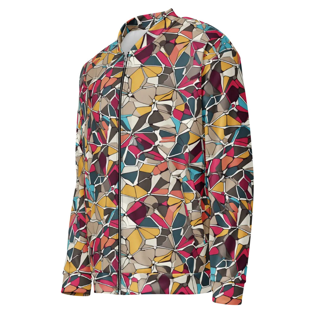Mosaic Voltage on Bomber Jacket — Left Front