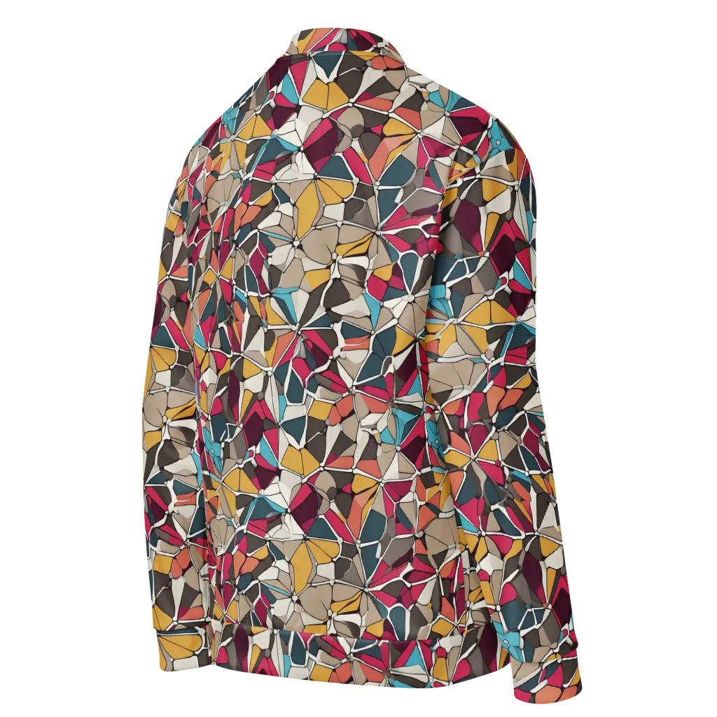 Mosaic Voltage on Bomber Jacket — Right Back