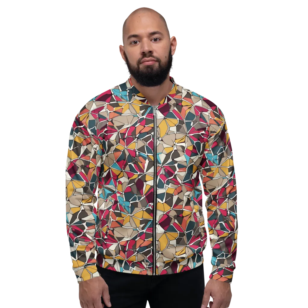 Mosaic Voltage on Bomber Jacket — Front