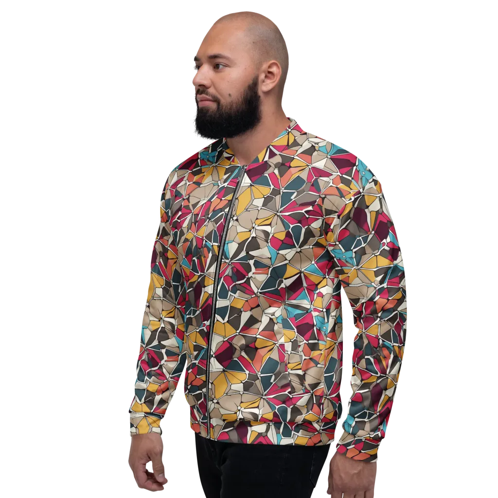 Mosaic Voltage on Bomber Jacket — Left
