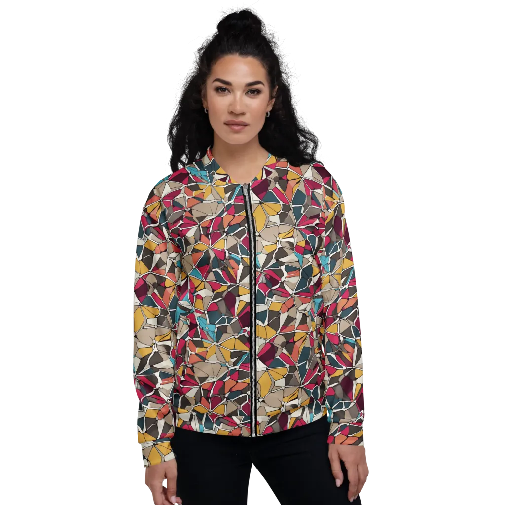 Mosaic Voltage on Bomber Jacket — Front