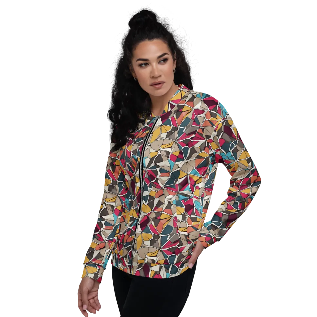 Mosaic Voltage on Bomber Jacket — Left
