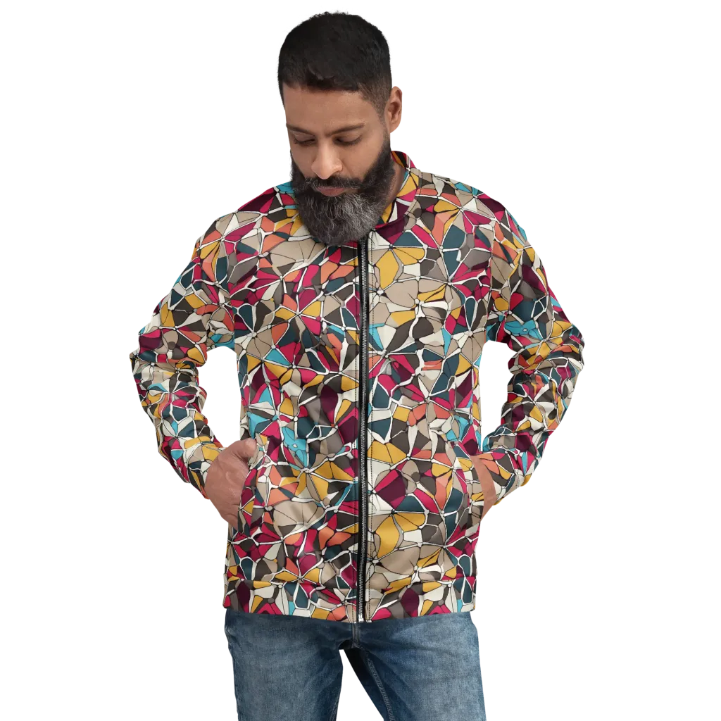 Mosaic Voltage on Bomber Jacket — Front