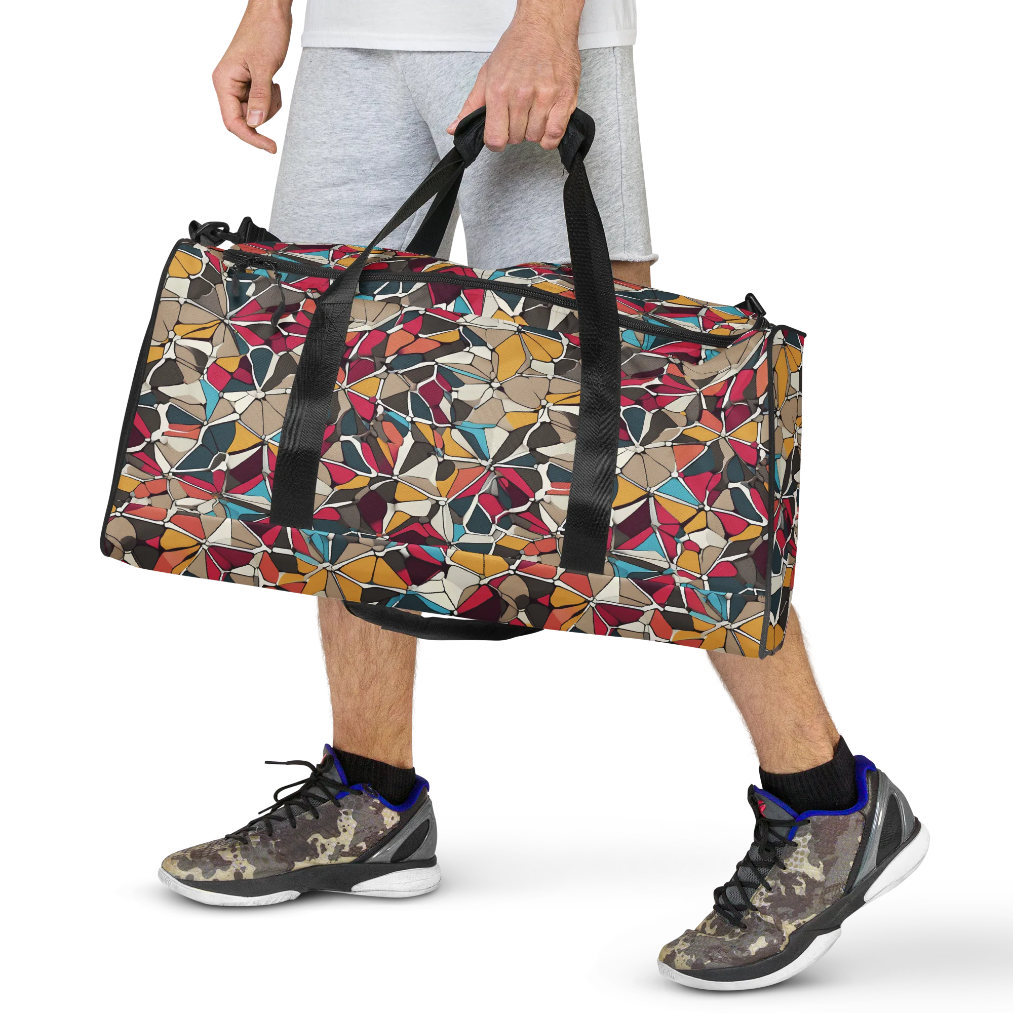 Mosaic Voltage on Duffle Bag — Front