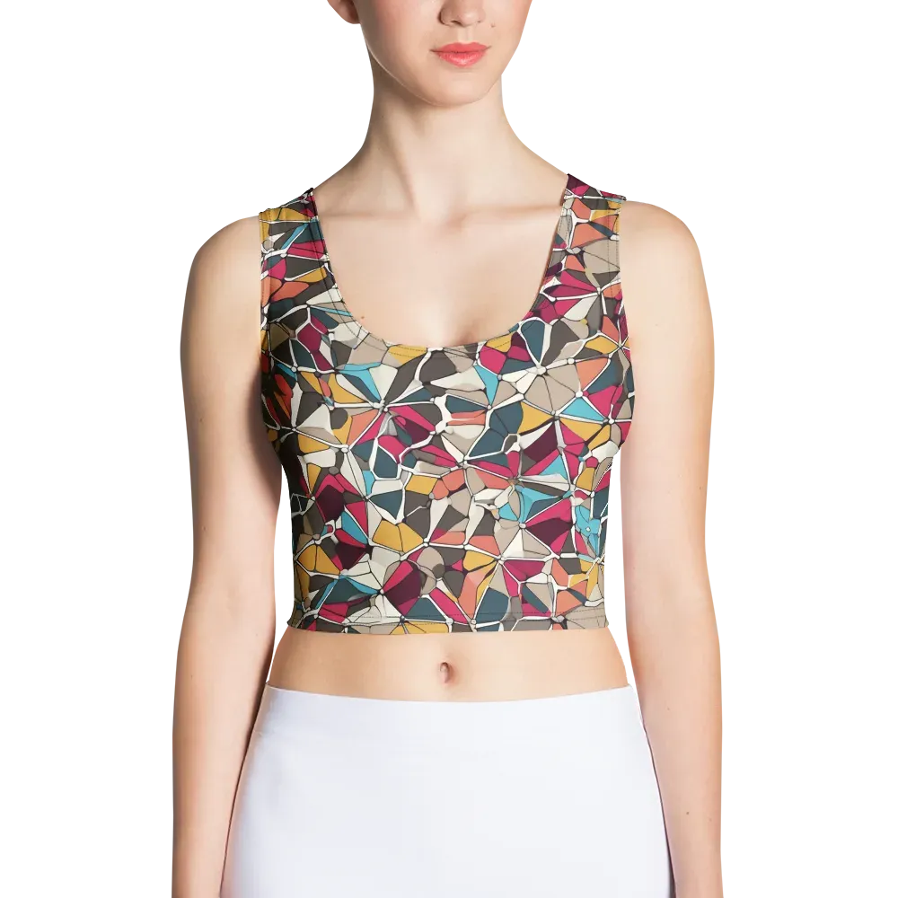 Mosaic Voltage on Crop Top — Front