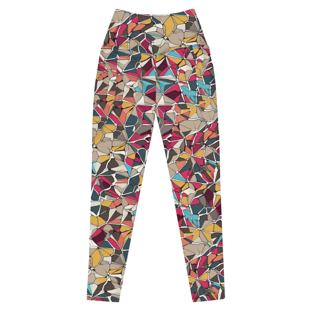 Mosaic Voltage on Leggings with Pockets — Front